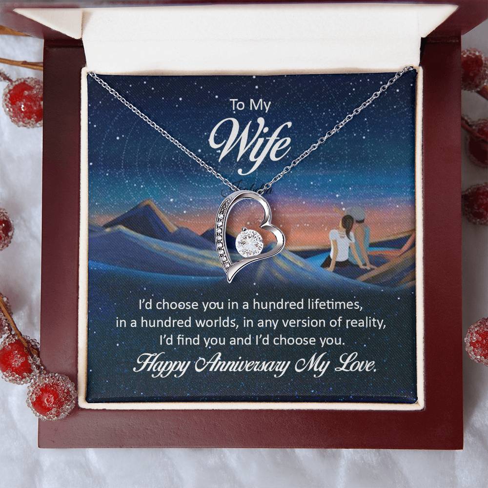 Celebrate Your Wife: Necklace Gift with Heartfelt Message Card