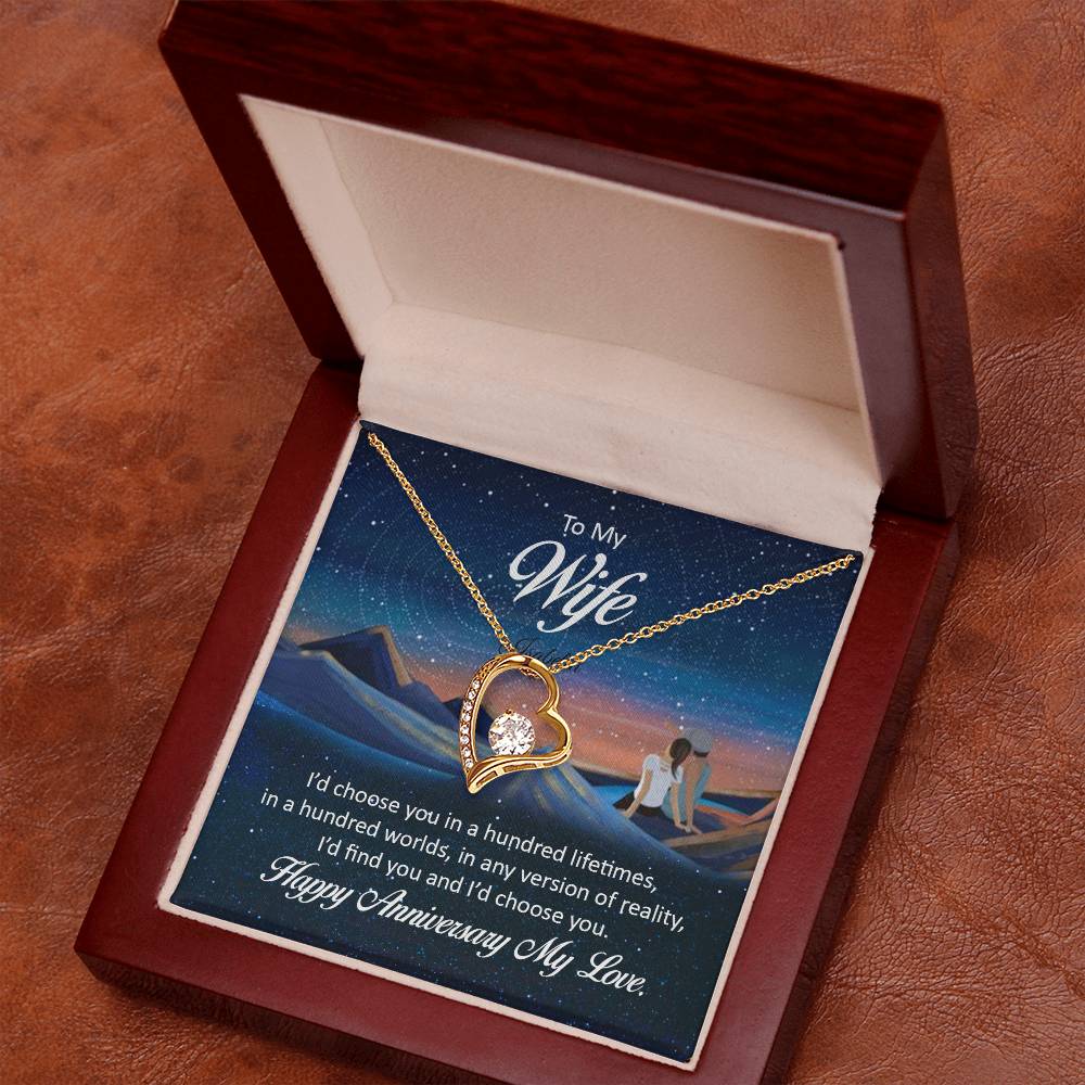 Celebrate Your Wife: Necklace Gift with Heartfelt Message Card