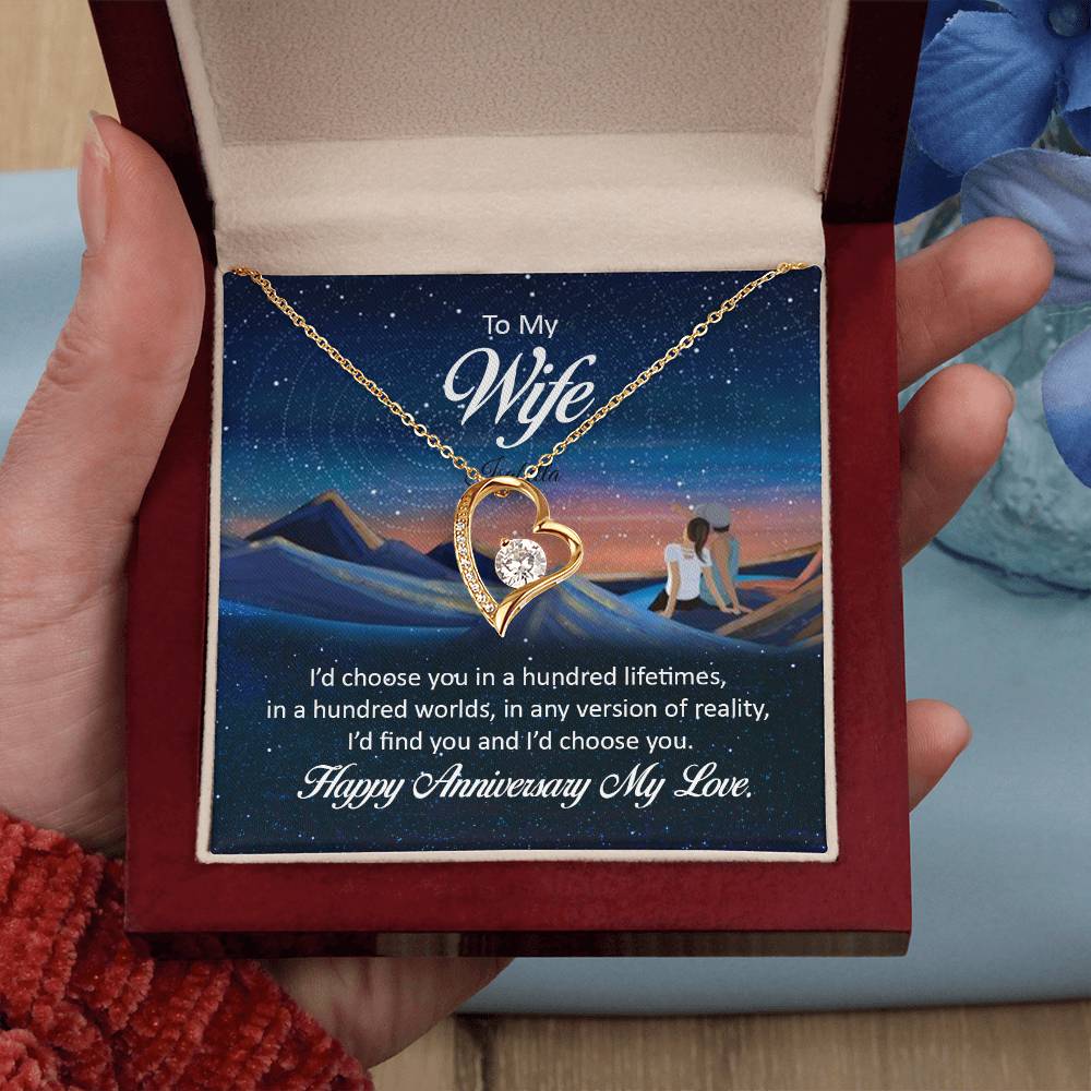 Celebrate Your Wife: Necklace Gift with Heartfelt Message Card