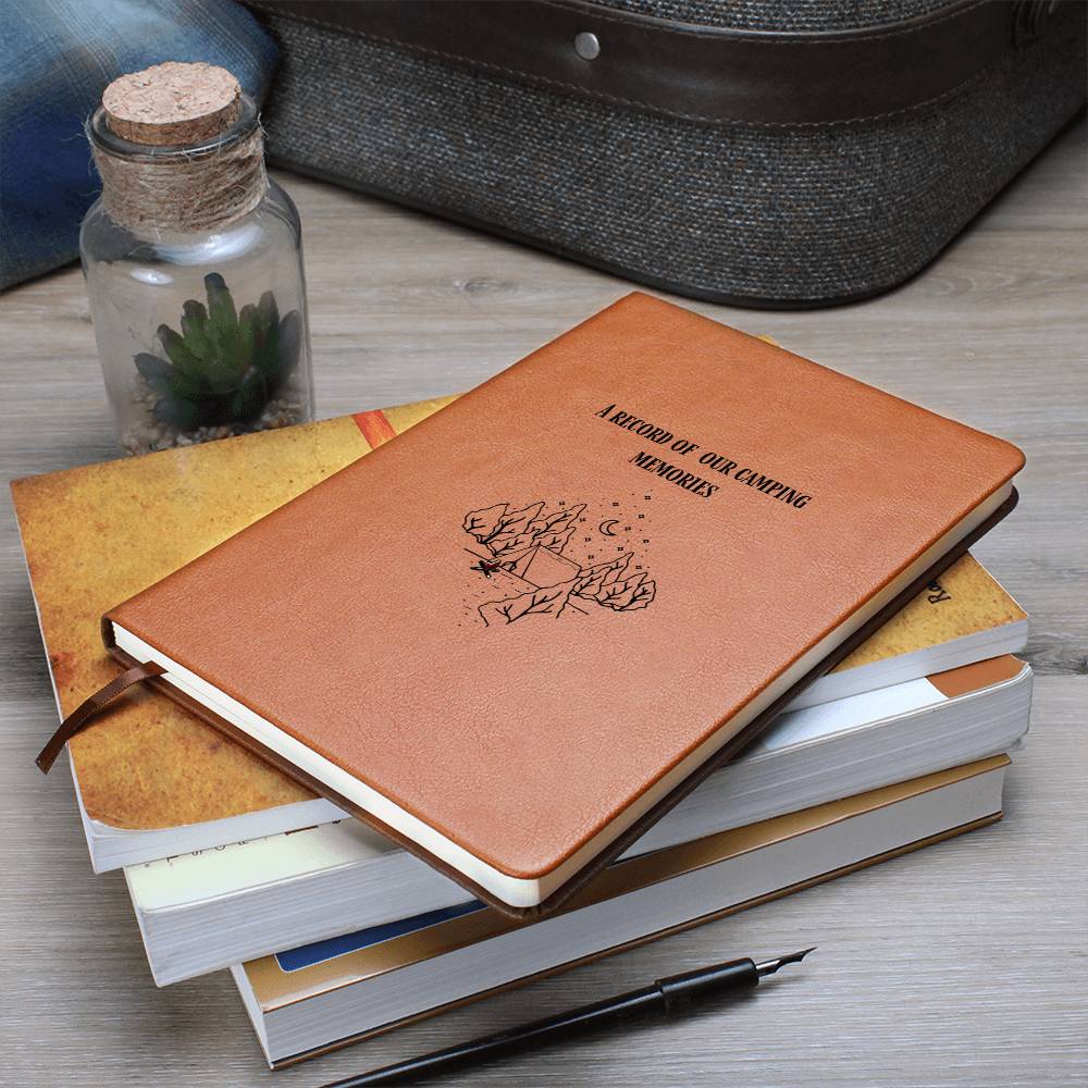 A record of your camping memories in vegan leather journal