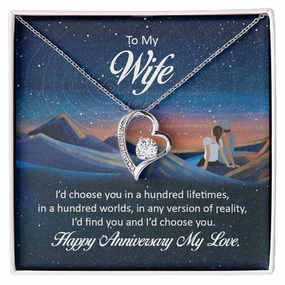 Celebrate Your Wife: Necklace Gift with Heartfelt Message Card