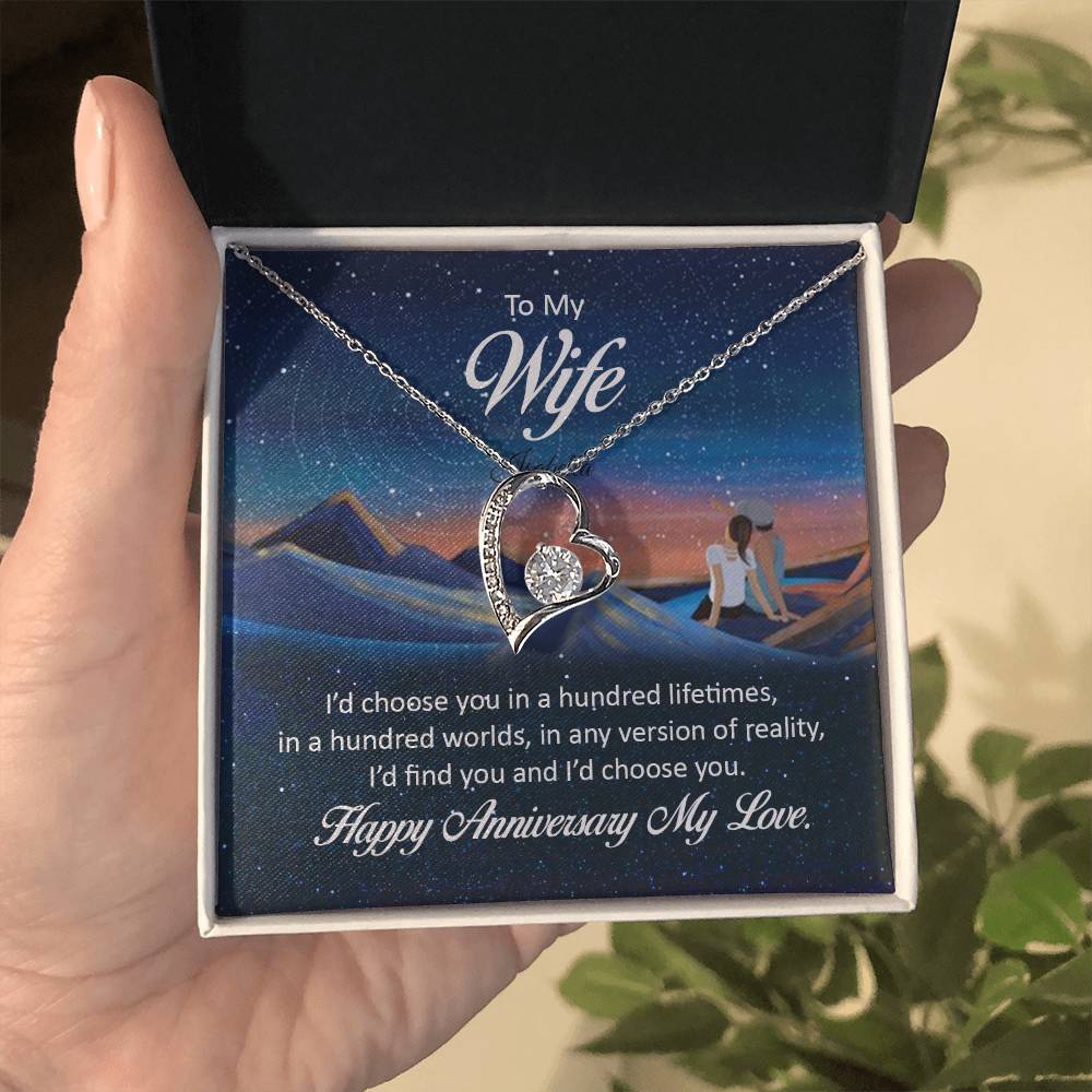 Celebrate Your Wife: Necklace Gift with Heartfelt Message Card