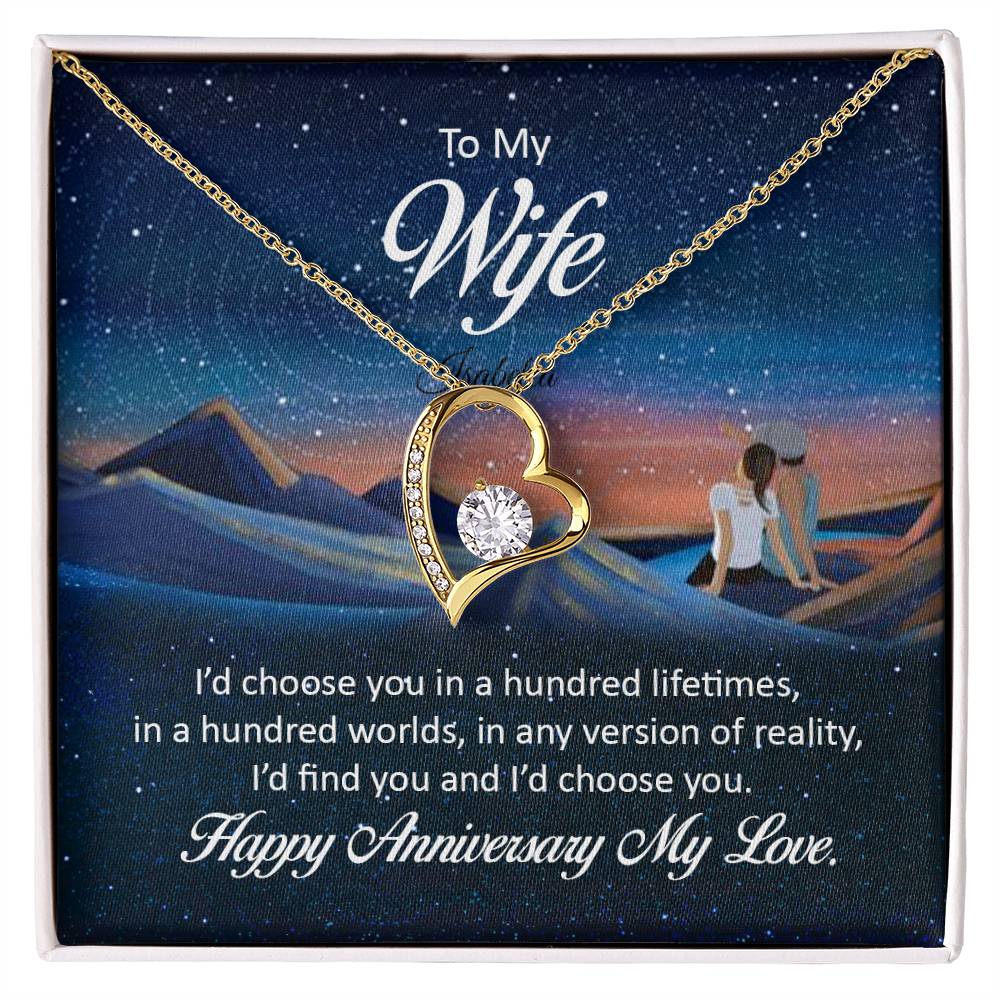 Celebrate Your Wife: Necklace Gift with Heartfelt Message Card