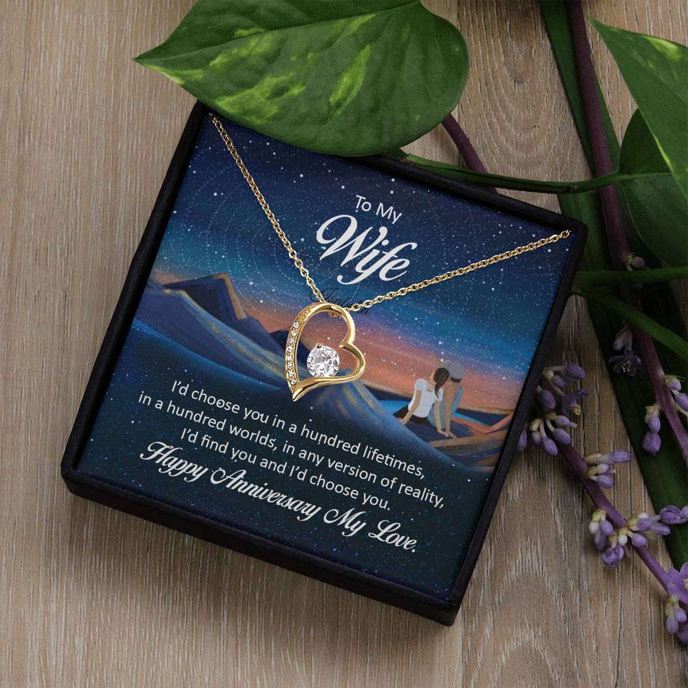 Celebrate Your Wife: Necklace Gift with Heartfelt Message Card