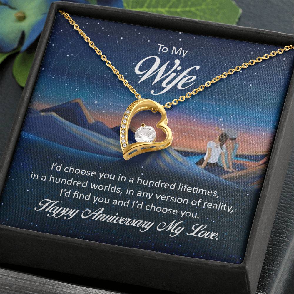 Celebrate Your Wife: Necklace Gift with Heartfelt Message Card